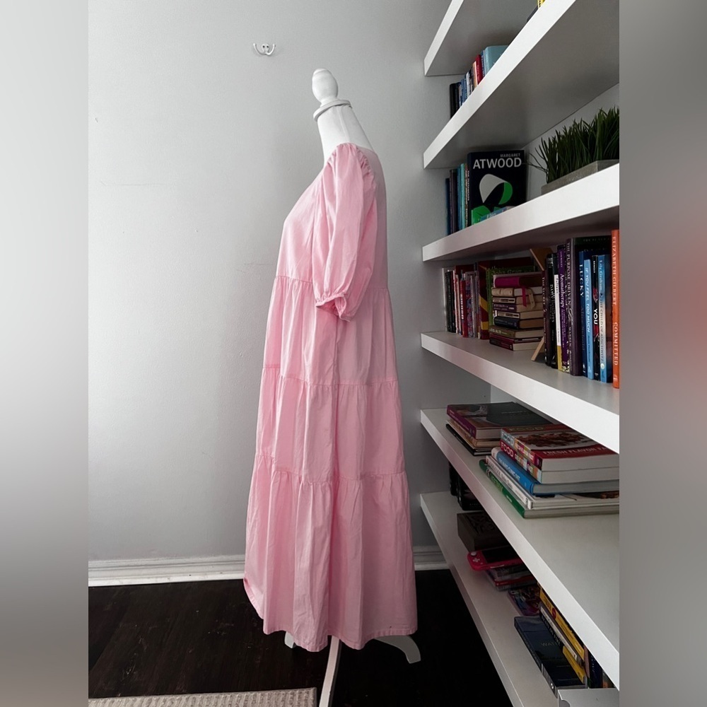 The Tiny Tassel Pink Tiered maxi dress size medium - Picture 5 of 12